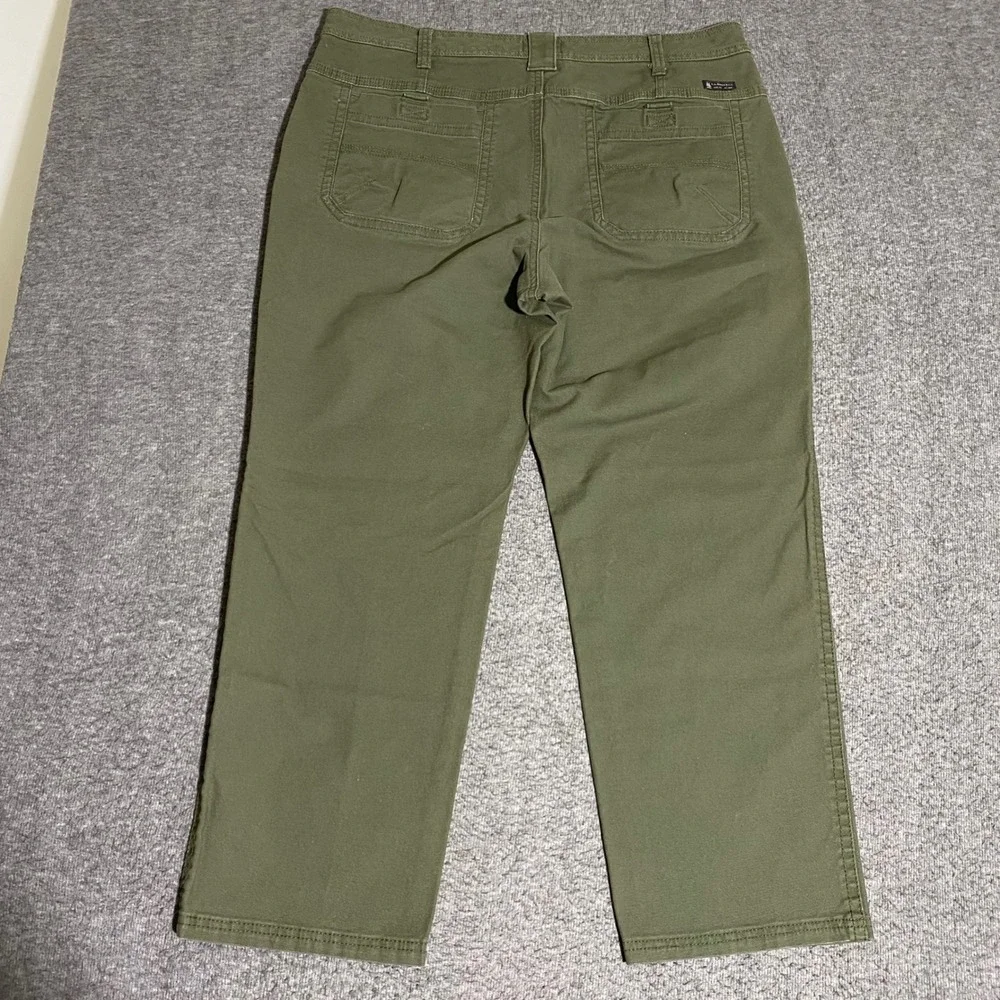 GH Bass & Co Mens Canvas Work Pants Olive Green 40x29 Straight Leg Utility